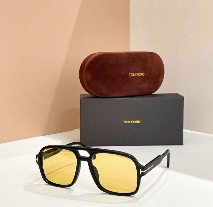 Tom Ford Falconer Sunglasses TF884 Black/Yellow 60-18-140mm With
