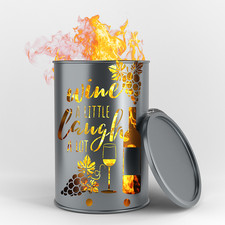 Bidone fuoco vino | bidone barbecue regalo uomo | barbecue esterno decorazione giardino cesto fuoco