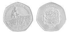 Coin 10 dollars of Guyana | 1996-2018 KM#5251 | Foronum
