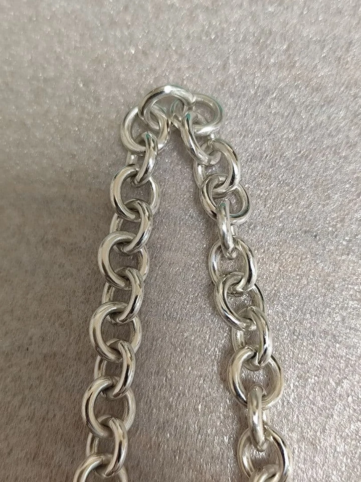 TIFFANY & Co. Corazón Etiqueta Toggle Gargantilla Collar Plata 925 con... - Imagen 4 de 4