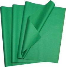 100 Sheets 20" Green Tissue Paper Bulk for Bags Wrapping