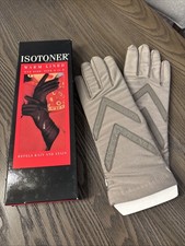 Vtg New in Package Isotoner Taupe Warm Lined One Size Gloves 6 1/2-8