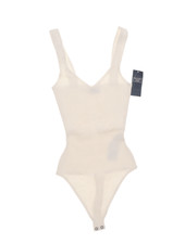 Abercrombie  Fitch L3750 Womens White Sweater Sweetheart Tank Bodysuit Size XS