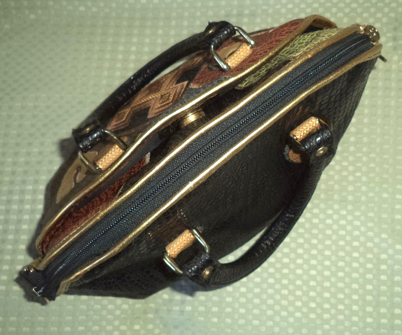 Vtg NAS Multi Embroidered Patchwork Boho Style Pu… - image 9