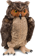 Giant Owl - Lifelike Stuffed Animal (17 Inches Tall), Brown