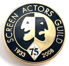 Screen Actors Guild SAG 75 Years 1933 2008  Pin Tie Tack Comedy Tragedy Masks