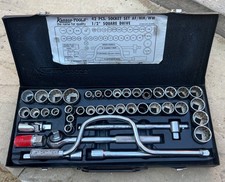 Vintage Kamasa 1/2" Drive 42 piece Socket Set AF,mm & WW - hardly used condition