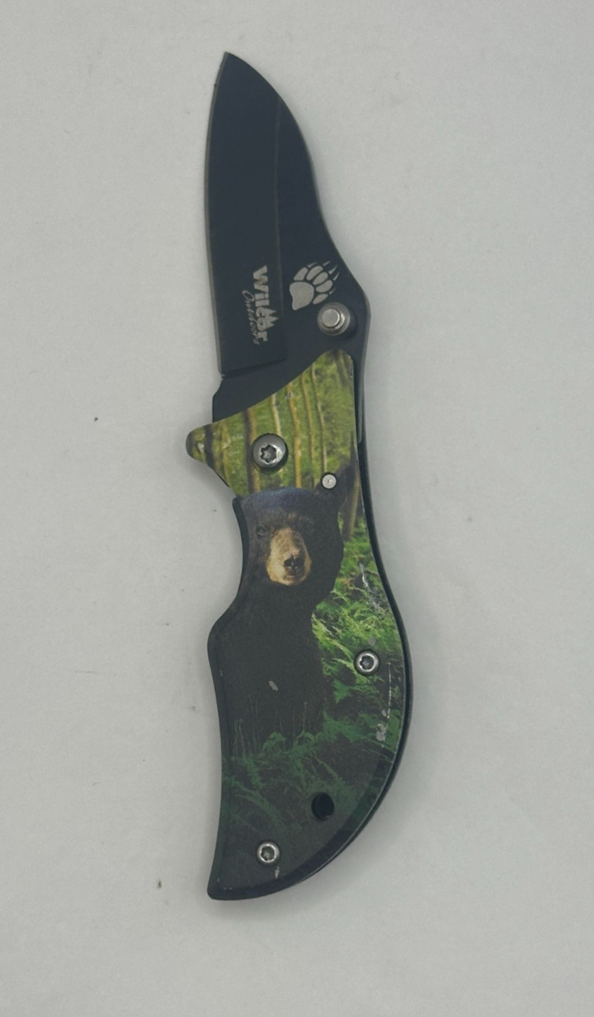 WILCOR KNIVE  BLACK BEAR SERIES "5" INC 440 STAINLESS STEEL