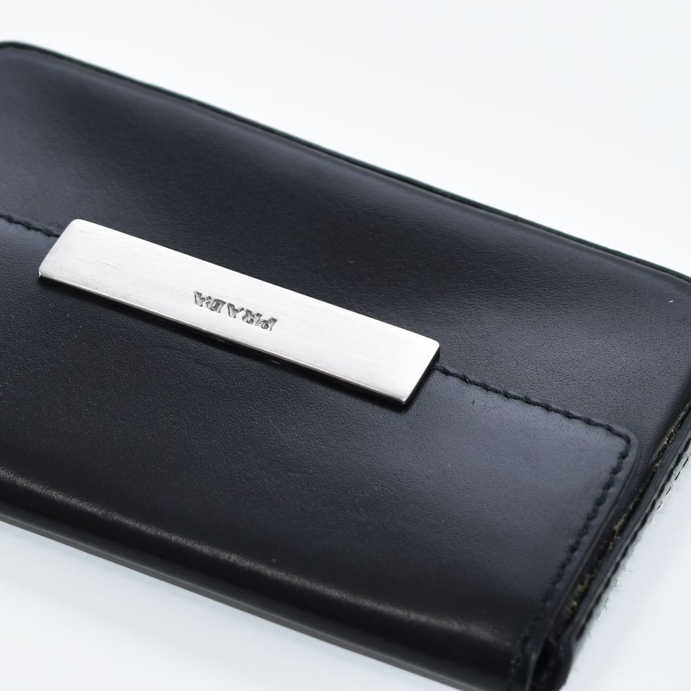 Prada Leather Card Case Business Card Holder Logo Lightweight Used thumbnail 10