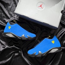  MEN Jordan 14 Retro Blue Ferrari Size US 7-12