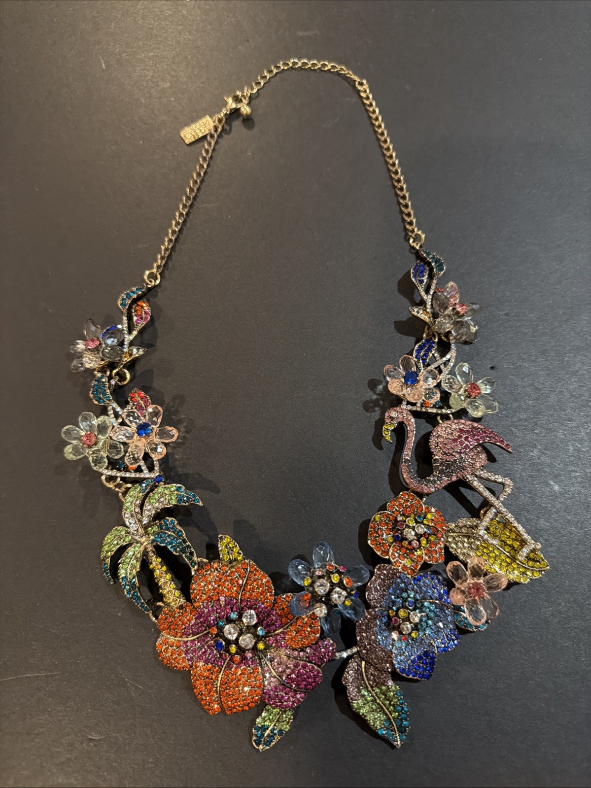 Signed Off Park Collection Multi Stone Floral Fla… - image 1