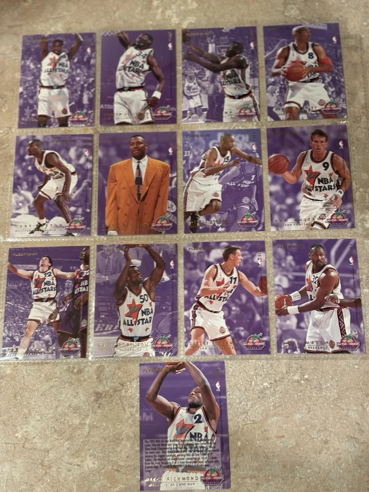 Fleer 1995  NBA All Stars Basketball Cards - Image 2 of 2