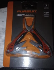 PURSUIT Multi-tool RED 7-in-1 Stainless Steel Tools New Sealed Fast Shipping ✅