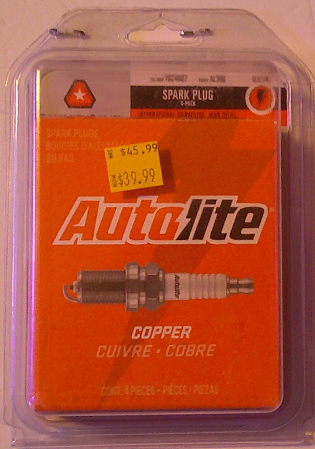 Countryline - Tractor Supply - Lot of 4 Autolite Copper Spark Plugs #386 NEW
