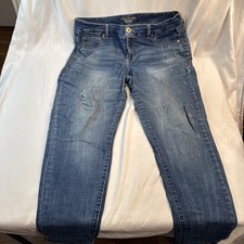 Maurices High Rise Medium Wash Skinny Fit Womens Blue Jeans Sz 14