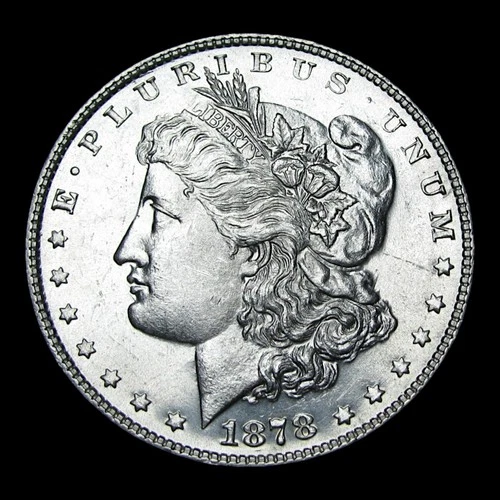 1878 7tf Morgan Dollar Silver  ---- Gem BU PL Coin  ---- #KK362
