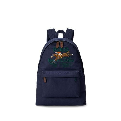Polo Ralph Lauren Equestrian Embroidered Navy Canvas Backpack | eBay