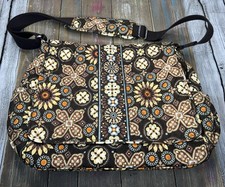 Vera Bradley Large Brown Canyon Baby Changing Bag Messenger Travel READ SEE PICS