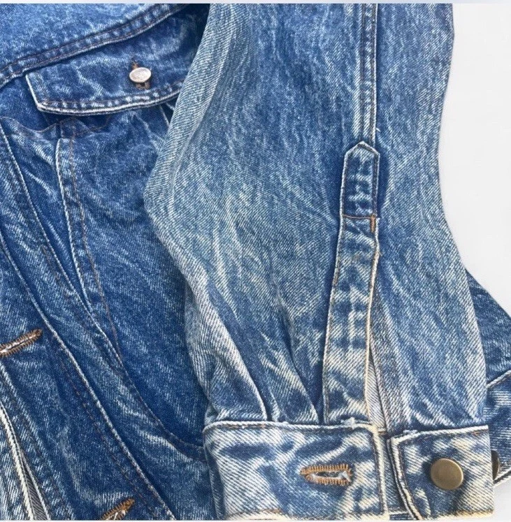 Vintage 1988 Atlantic Records Denim Trucker Jacket Xl - product detail image 4
