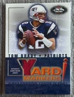 2002 Fleer Box Score Tom Brady Yard Markers Red Blue Jersey Patch Patriots
