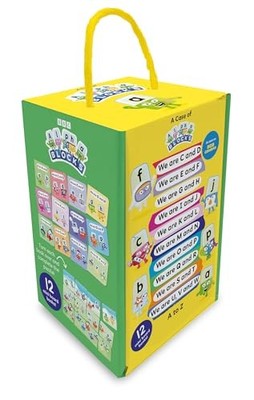 A CASE OF ALPHABLOCKS - 12 TITLE BOARD BOOK COLLECTION CARRY CASE, I... Alphablo