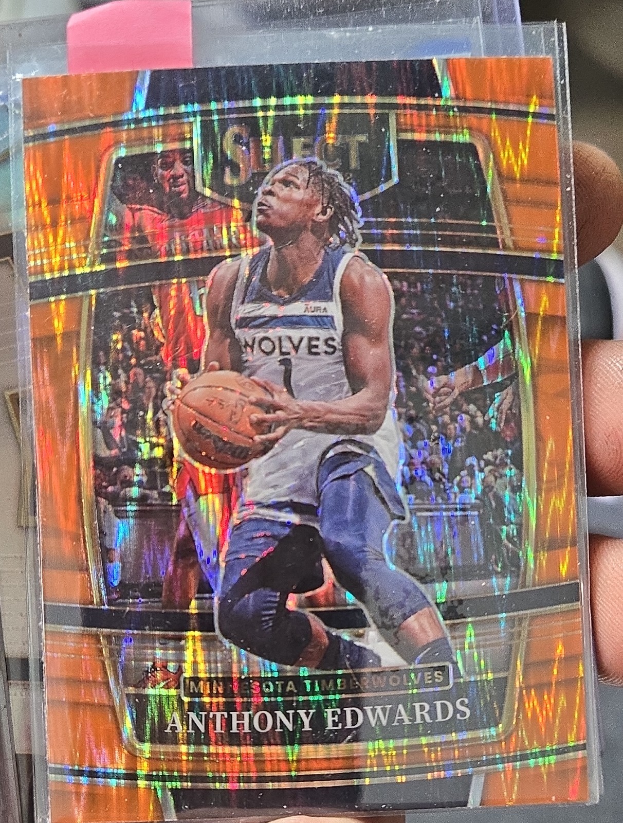 2021-22 Panini Select - Concourse Anthony Edwards #49 Orange Flash Prizm
