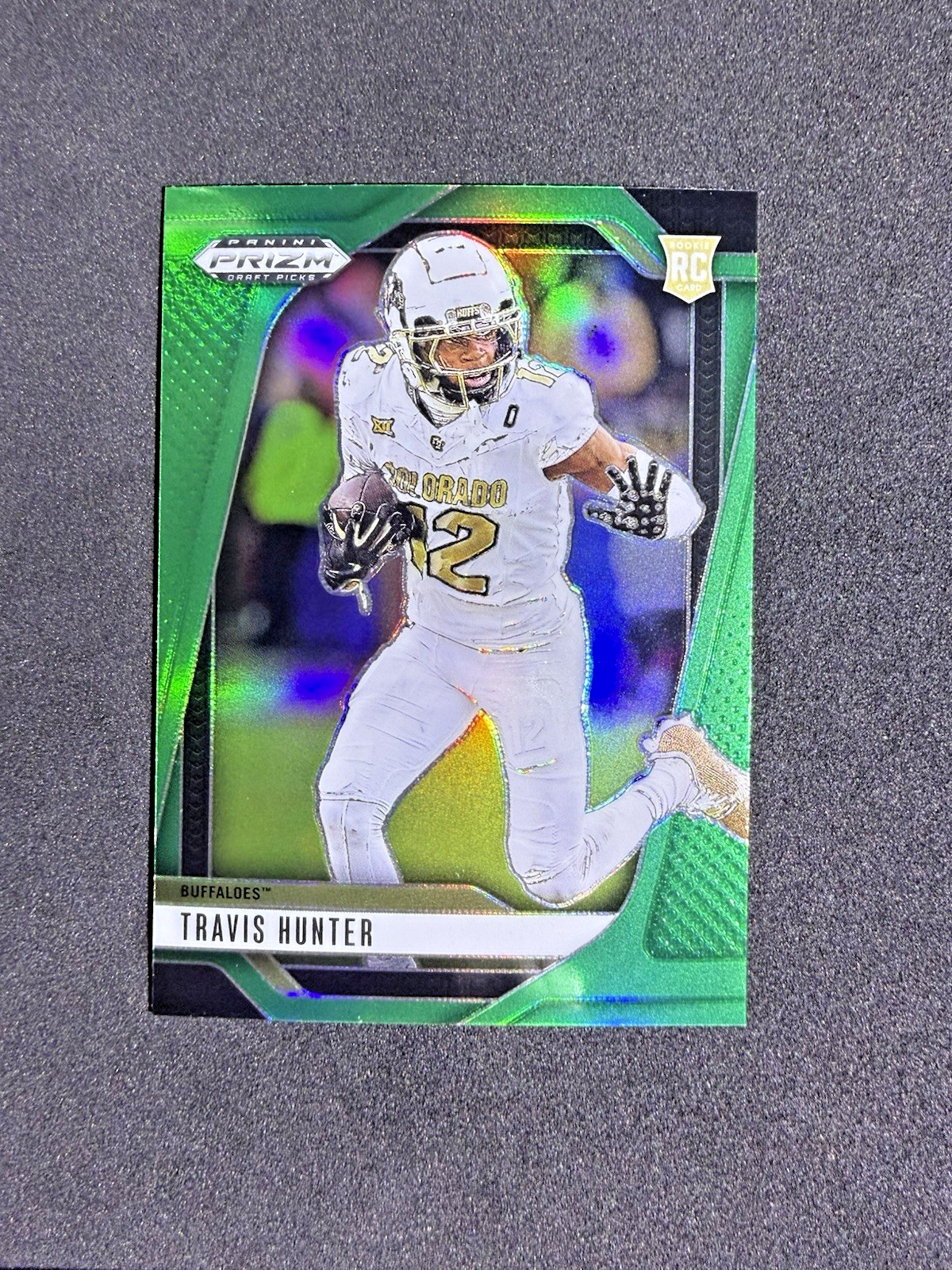 2025 Panini Prizm Draft Picks Travis Hunter #21 Rookie Green Prizm RC