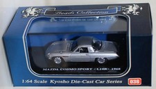 Kyosho Mazda Cosmo Sports 1968 1/64 Diecast Miniature Silver Used