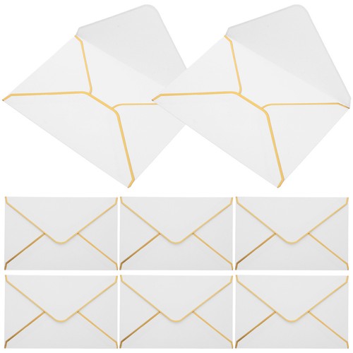 50 piezas Edge Envelope tarjetas de deseo boda boda invitación sobres - Imagen 9 de 18