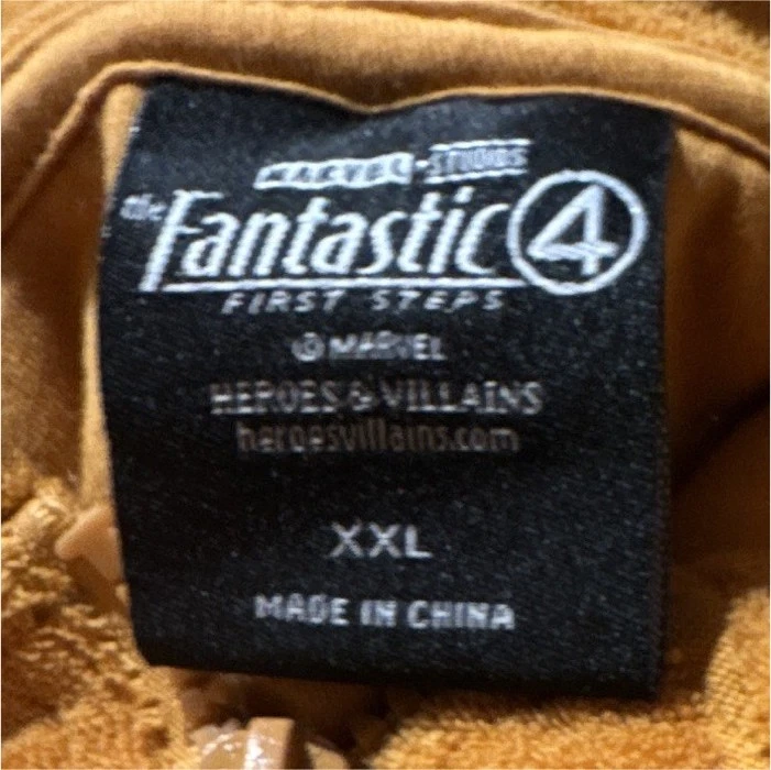 Marvel Fantastic Four Naranja Polar Cremallera Completa Sudadera con Capucha XXL Héroes y Villianos