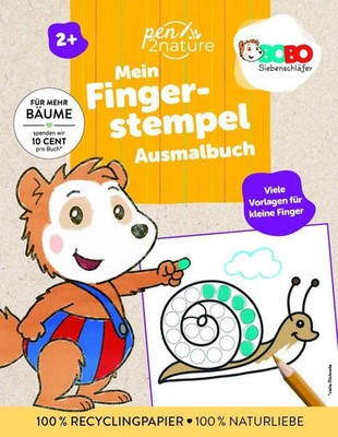 Bobo Siebenschläfer Mein Fingerstempel-Ausmalbuch | Pen2nature | Taschenbuch