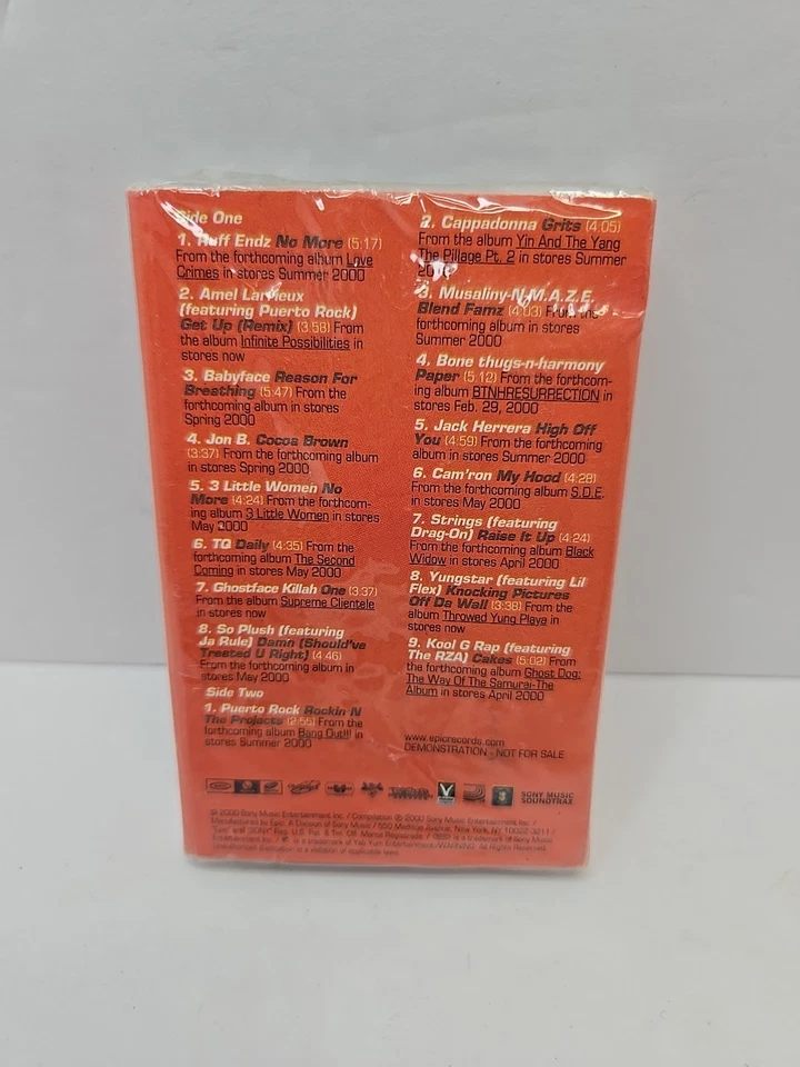 Epic 2000 Urban Music Sampler (Cassette, 2000) Hip Hop Pop R&B - New Sealed - Image 2 of 4