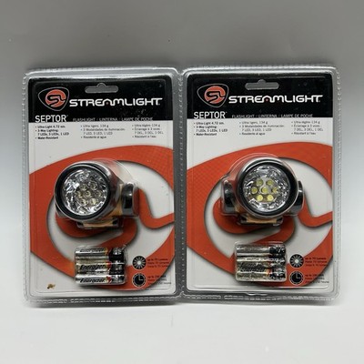 Lot Of (2) StreamLight Septor LED Headlamp Flashlight 3 Way Lighting New Sealed