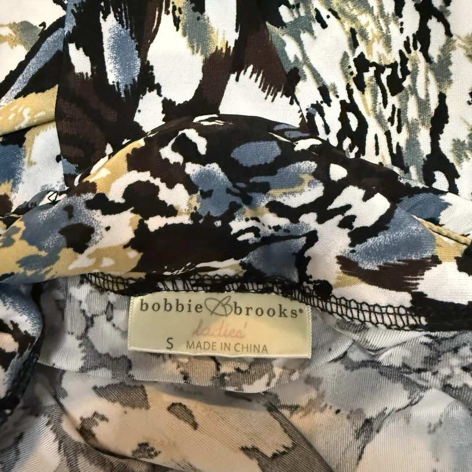 Falda Larga Bobbie Brooks Damas Talla S Floral Azul Marino Blanco y Negro Foto 4 de 4