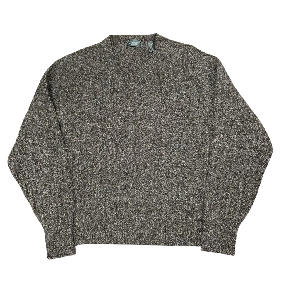 Винтажный женский свитер из овечьей шерсти Lord and Taylor большой серый коренастый трикотаж - Изображение 2 из 4