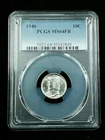 1940 P 10C PCGS MS64FB Mercury 90% Silver Dime #7534