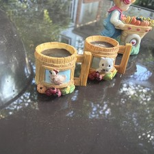 Rare precious moments miniature tea set By enesco country lane/1997/No Box