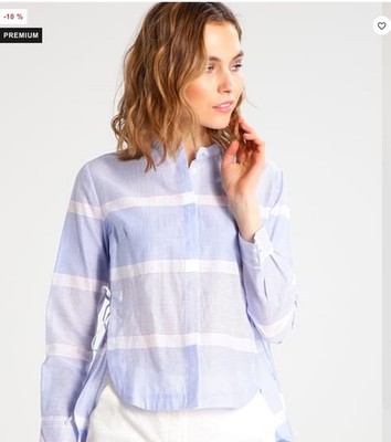   Bluse v. Max & Co. (Max Mara)*weiß-blau gestreift*toller Schnitt*Gr. 38*TOP
