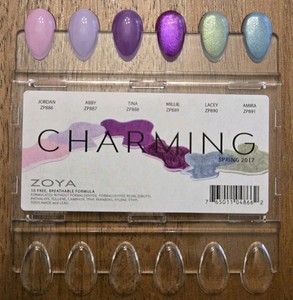 ZOYA Charming, Spring 2017 Nail Polish Collection Swatch Plate