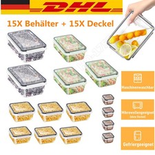 30-Teile Frischhaltedosen Set 15 Dose mit 15 Deckel Klick System Frischhaltedose