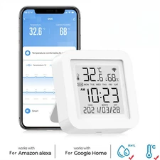 ABS Smart Thermometer Hygrometer Wi-Fi Temperature Humidity Sensor Monitor
