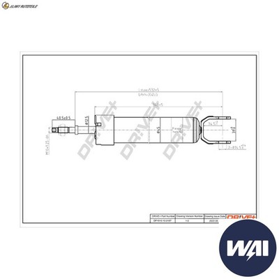 STOSSDÄMPFER DP1610.10.0187 FÜR HYUNDAI KIA CEE'D/SW/PRO/Sportswagon/Hatchback