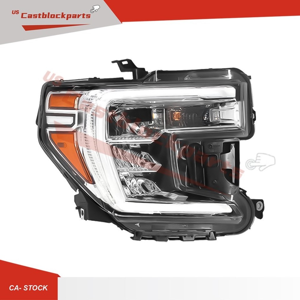 For 2019-2021 GMC Sierra 1500 LED Signal Halogen Headlight Right Side ...