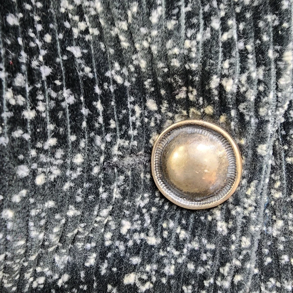 Винтажный Coldwater Creek куртка женщин M черный белый крапинками вельвет с подкладкой 90-х - Изображение 2 из 4