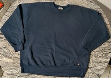 Vintage 90s Men's LG Jerzees Sport Crewneck Sweatshirt Made in USA Navy Blank