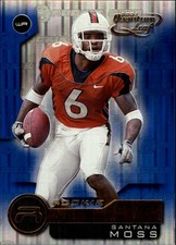 2001 Quantum Leaf #224 Santana Moss RC Rookie Card. rookie card picture