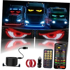LED Devil Eye Lights for Windshield 2PCs , Dual Screen 35.3"x7.5" Black-2PCs