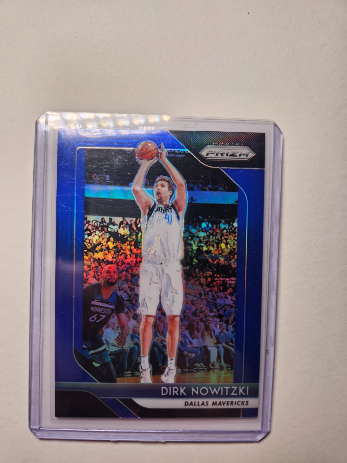 2018-19 Prizm Dirk Nowitzki Prizms Blue #/199 Mavericks Color Match