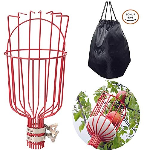 Fruit Picker Tool, Fruit Picker with Basket and Pole Easy to Assemble & Use F... - Picture 2 of 6