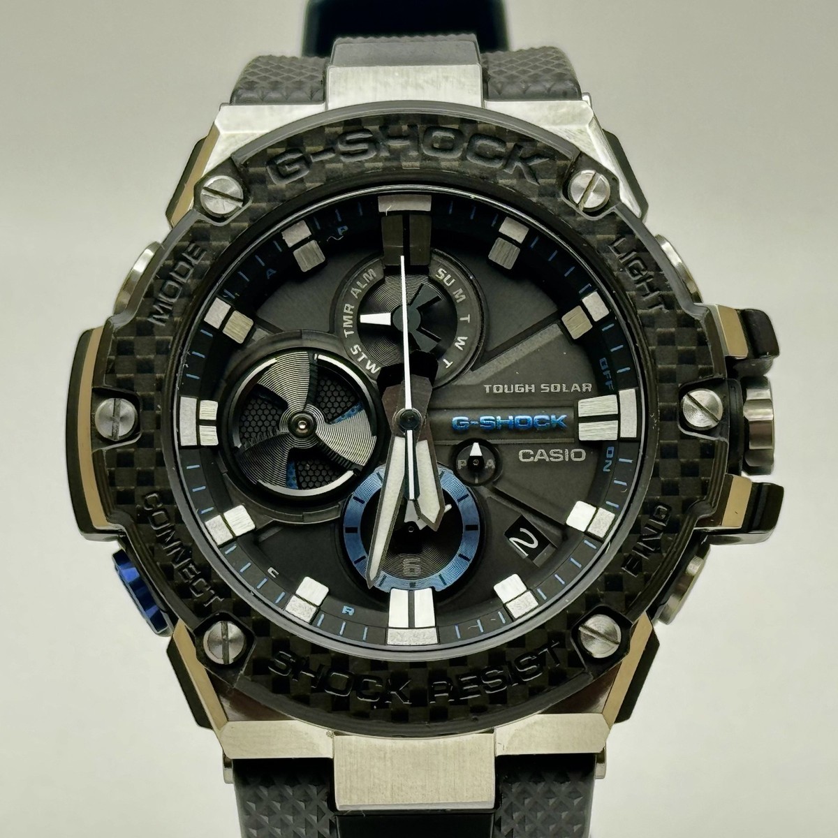 CASIO G-SHOCK G-STEEL GST-B100XA-1AJF Carbon Bezel Solar Bluetooth